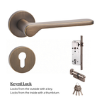 The Cannes — Smooth Solid Brass Handle Set