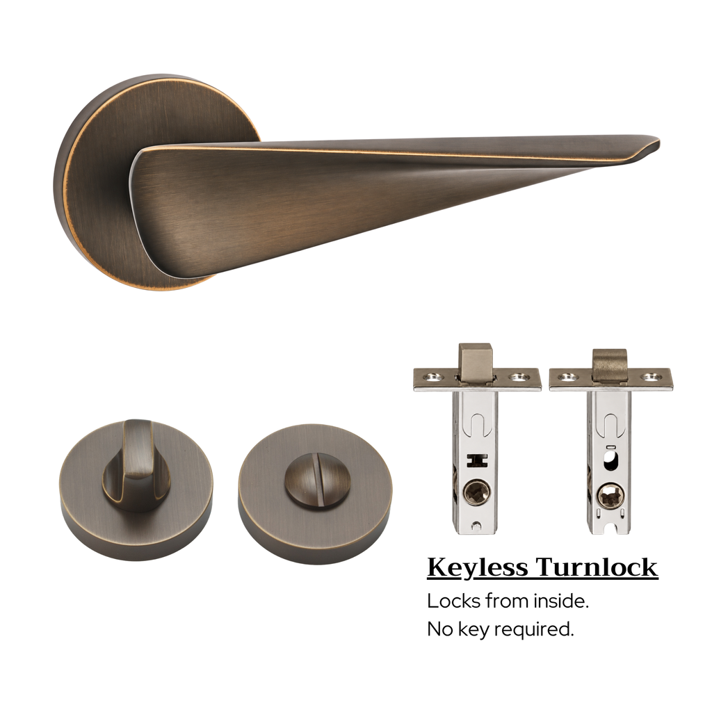 The Shoreditch — Smooth Solid Brass Handle Set