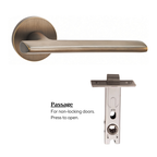 The Langley — Smooth Solid Brass Handle Set