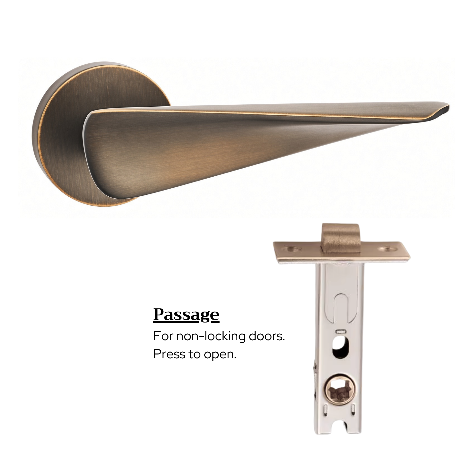 The Shoreditch — Smooth Solid Brass Handle Set