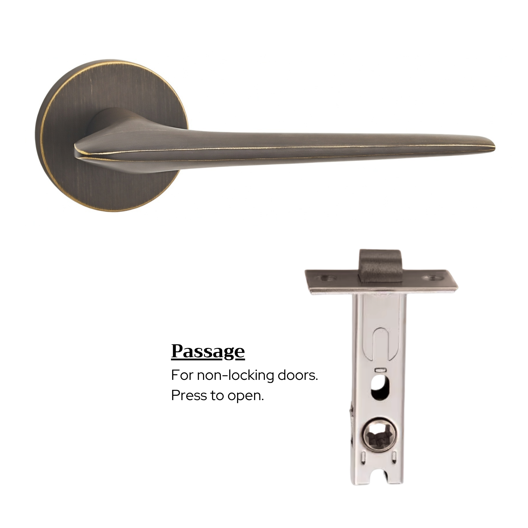 The Tilbury — Smooth Solid Brass Handle Set
