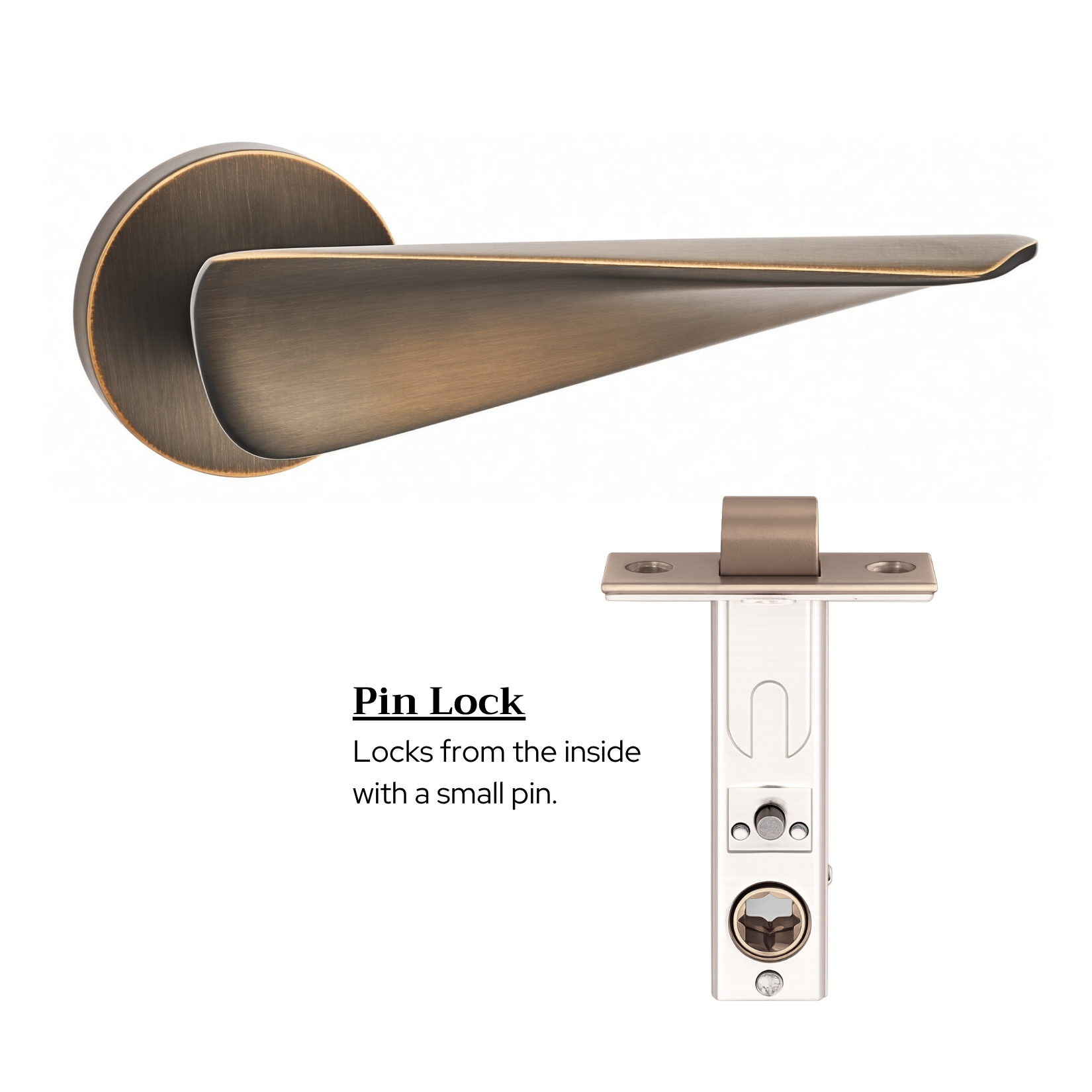 The Shoreditch — Smooth Solid Brass Handle Set
