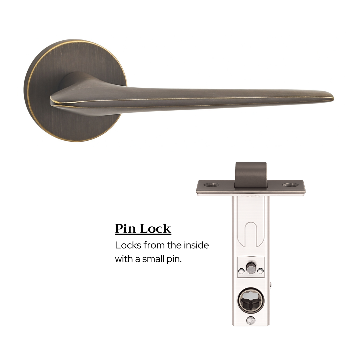 The Tilbury — Smooth Solid Brass Handle Set