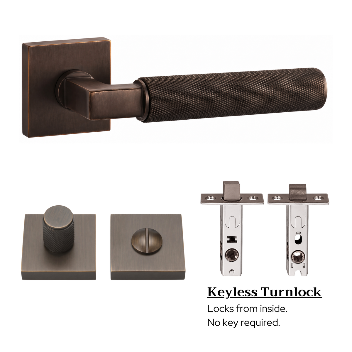 The Marlowe Studio — Knurled Solid Brass Handle Set