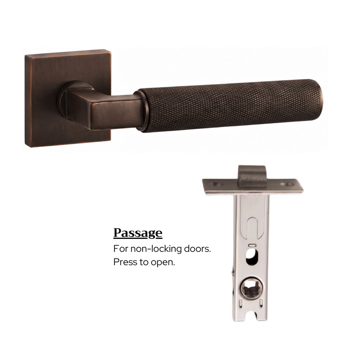 The Marlowe Studio — Knurled Solid Brass Handle Set