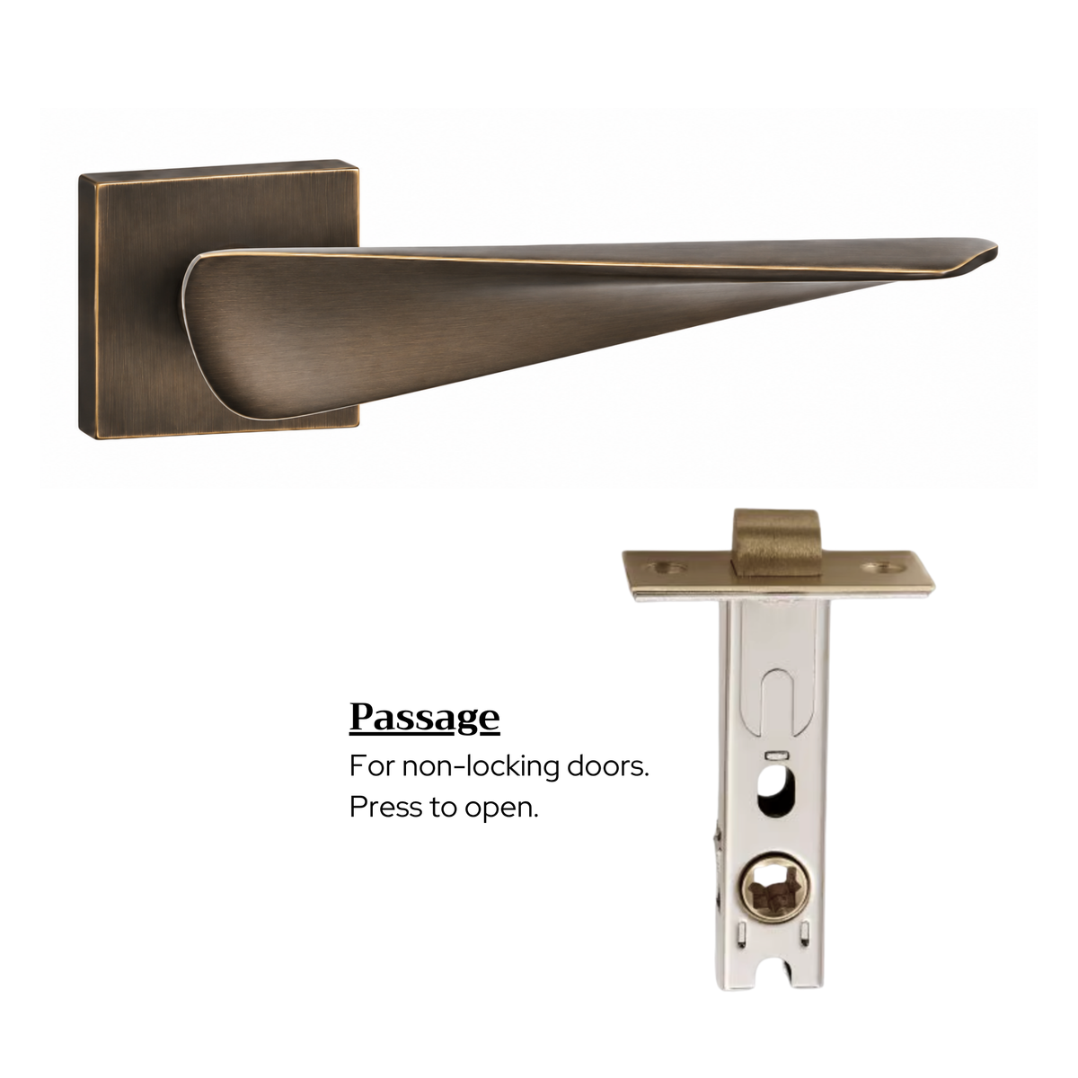 The Shoreditch — Smooth Solid Brass Handle Set
