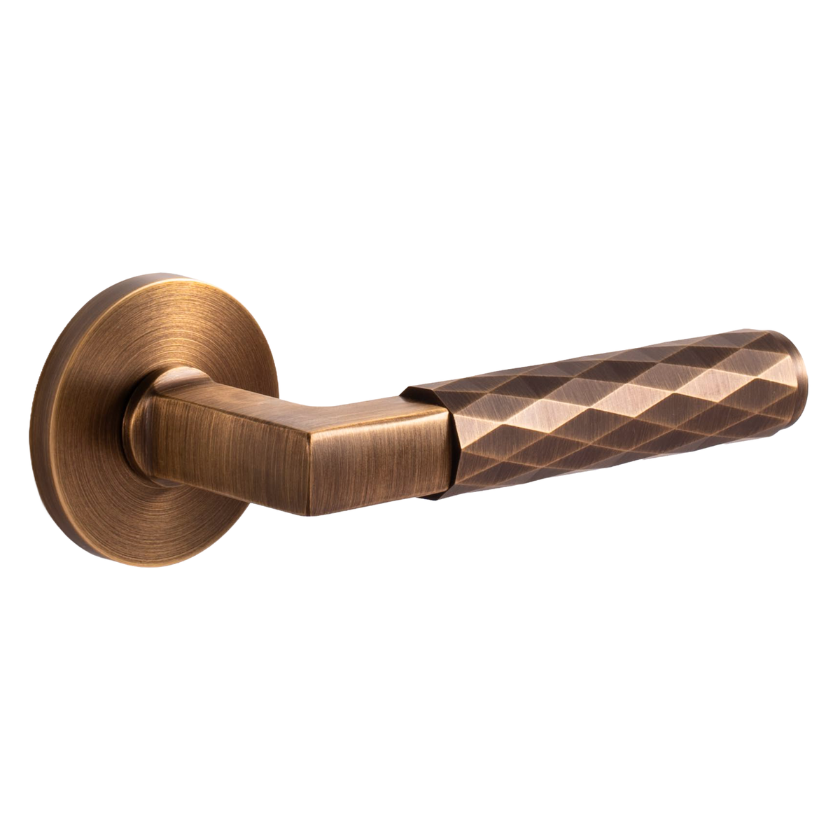 The Amalfi — Faceted Solid Brass Handle Set