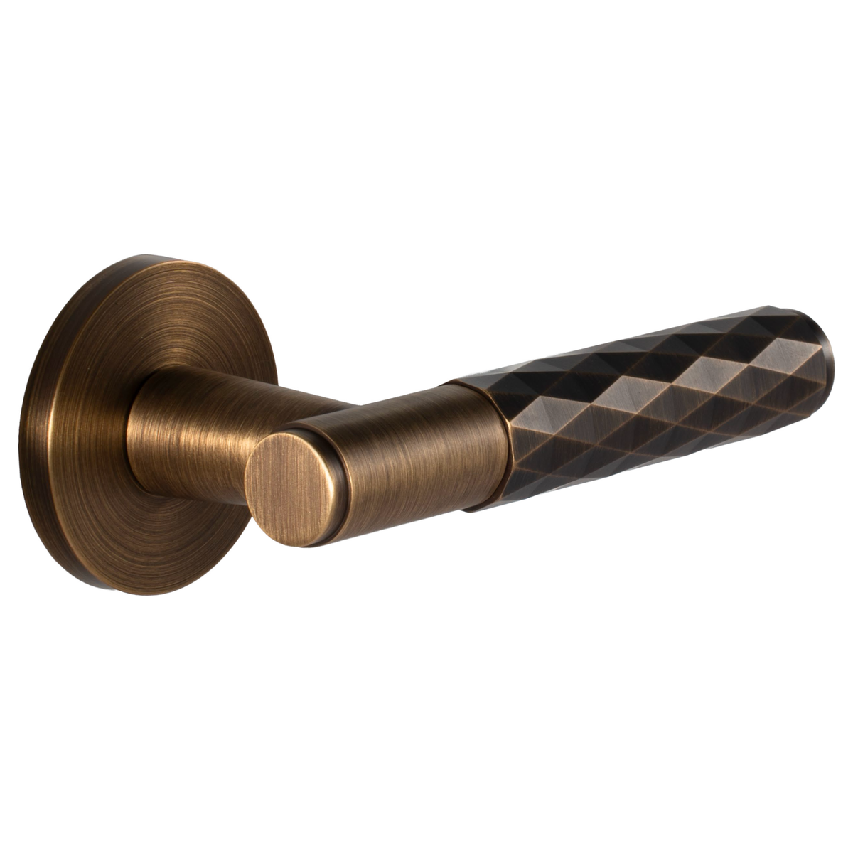 The Bristol — Faceted Solid Brass Handle Set