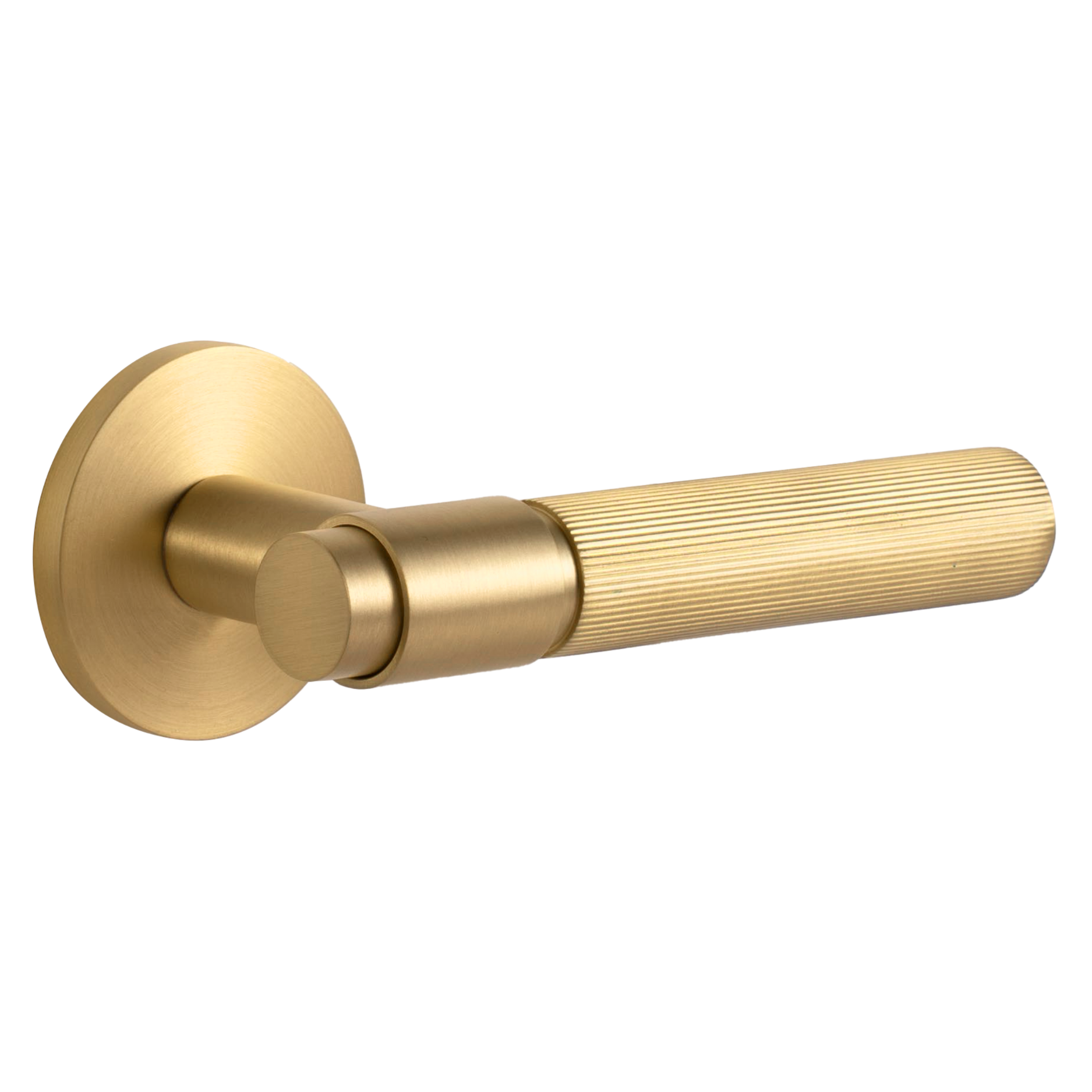 The Marbella — Reeded Solid Brass Handle Set