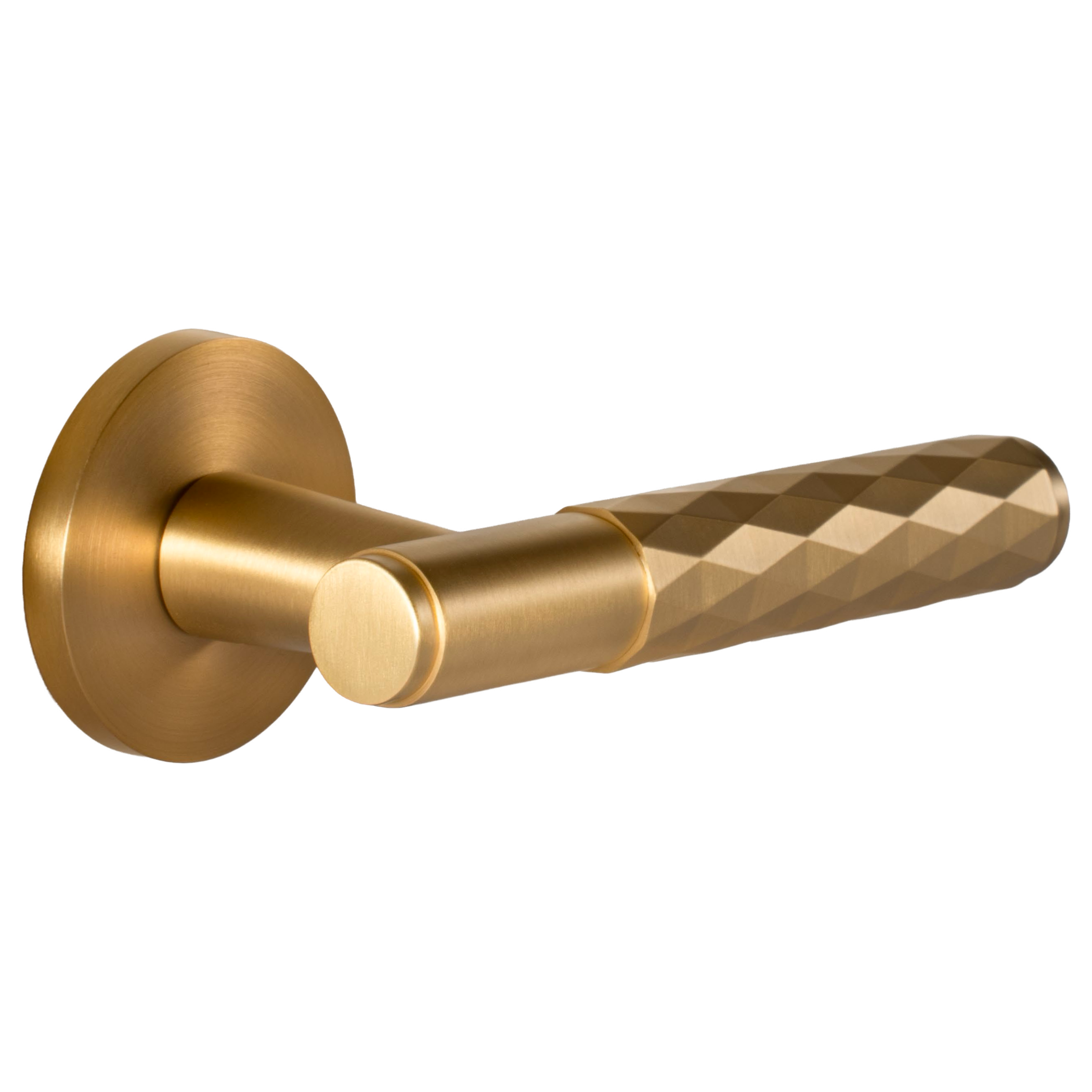 The Bristol — Faceted Solid Brass Handle Set