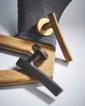 The Langley — Smooth Solid Brass Handle Set