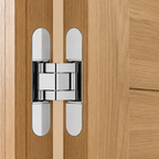 Concealed Brass Recessed Hinge — 5.31" × 1.10"