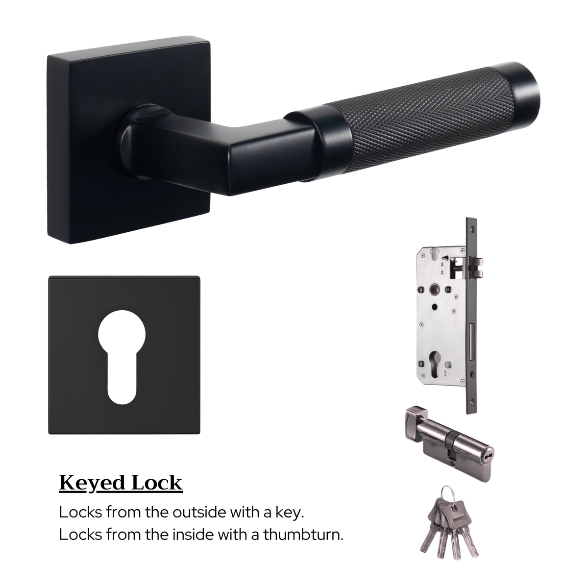 The Valencia — Knurled Solid Brass Handle Set