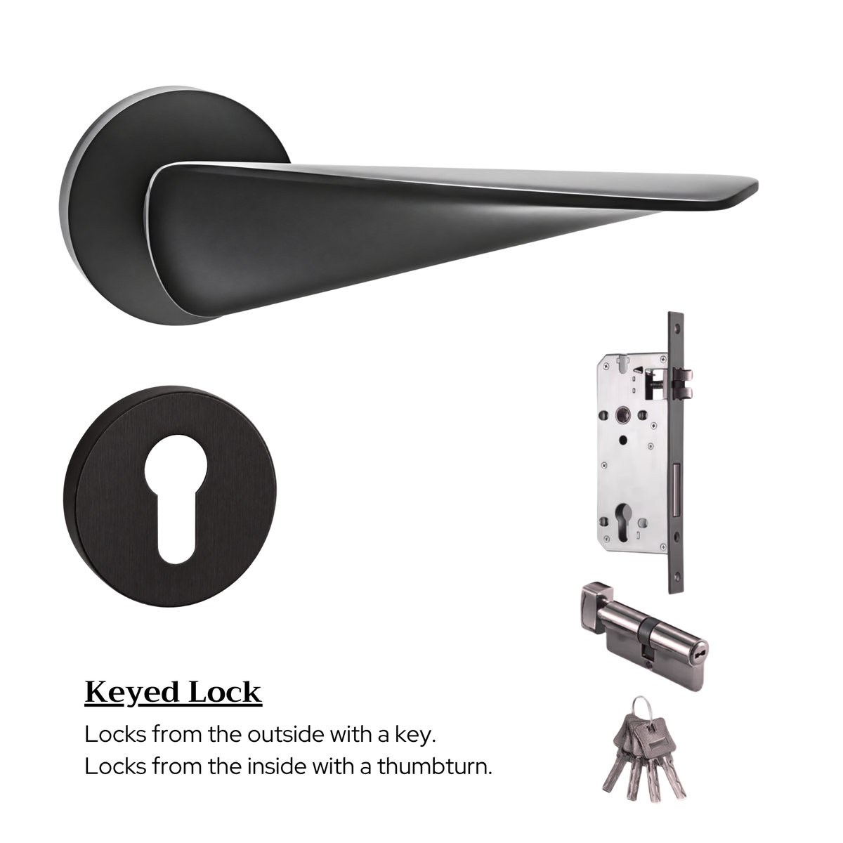 The Shoreditch — Smooth Solid Brass Handle Set