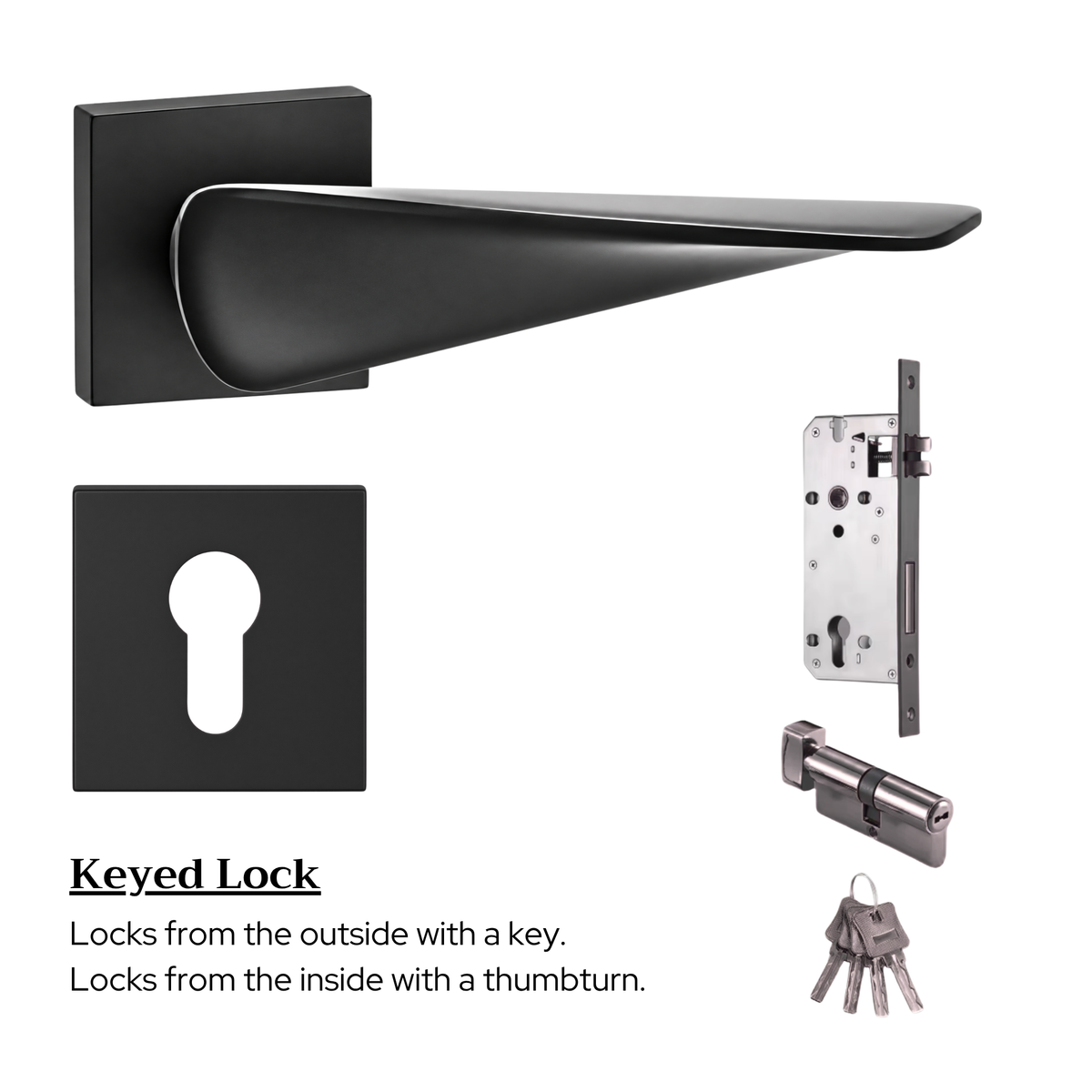 The Shoreditch — Smooth Solid Brass Handle Set