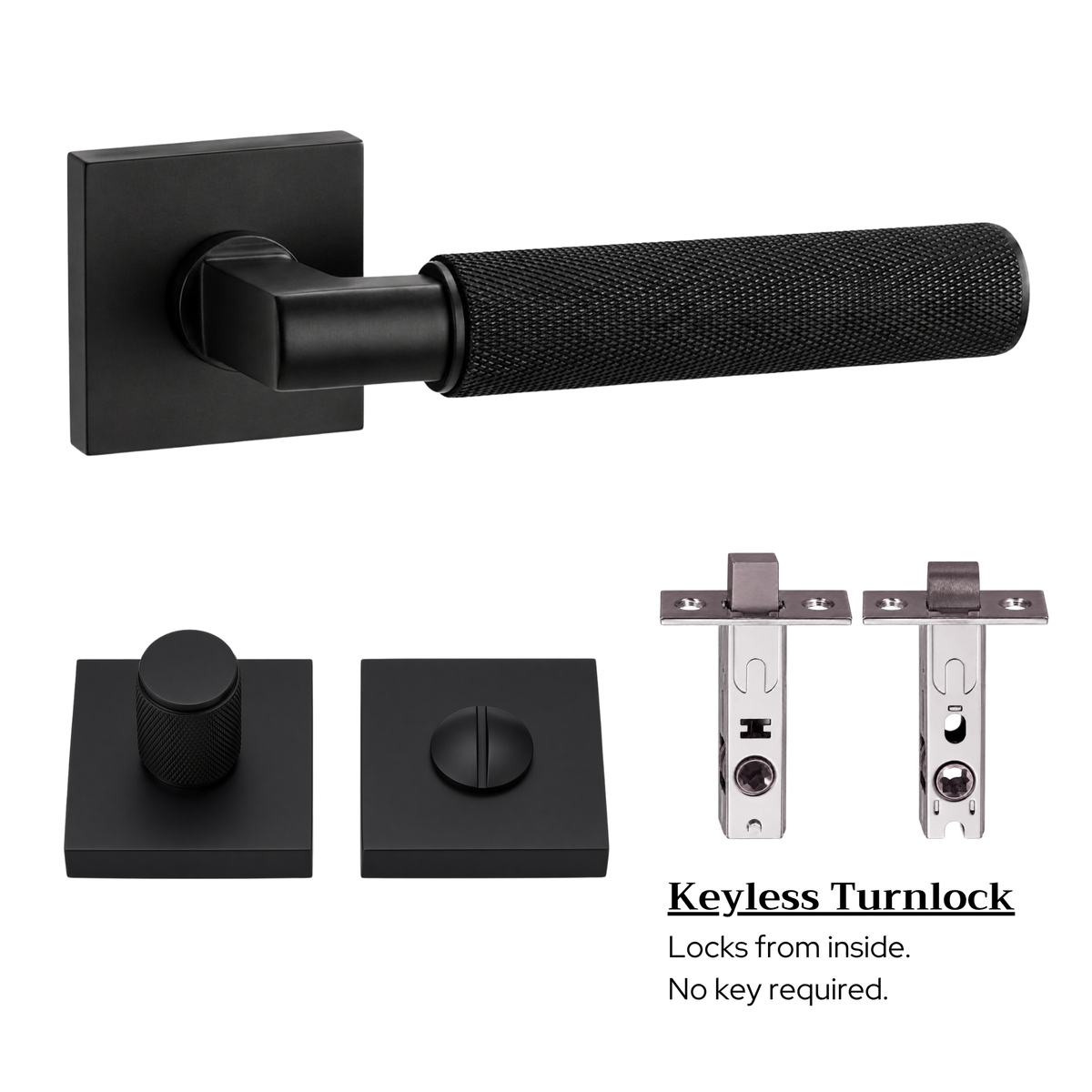 The Marlowe Studio — Knurled Solid Brass Handle Set