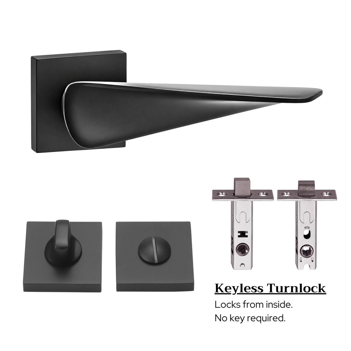 The Shoreditch — Smooth Solid Brass Handle Set