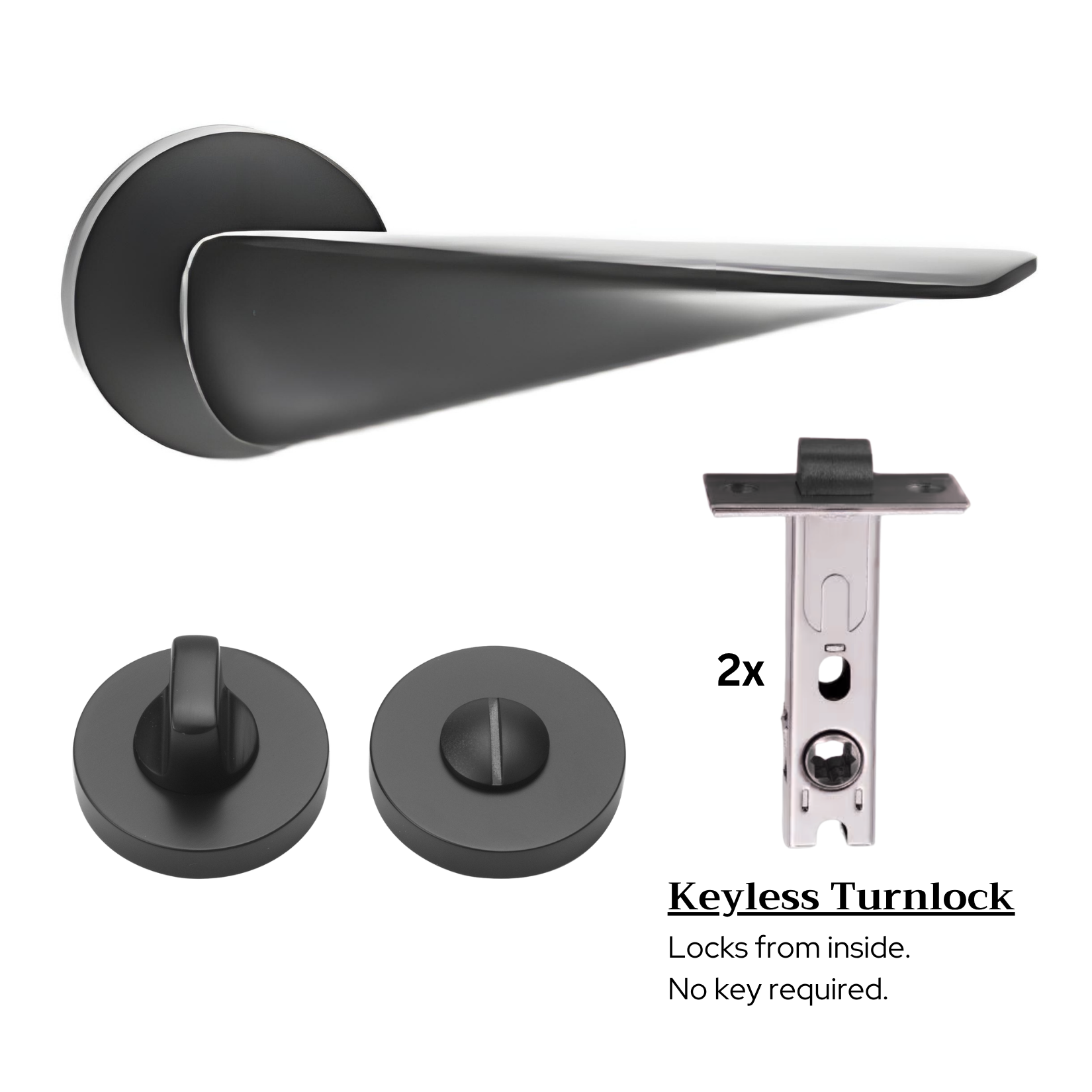 The Shoreditch — Smooth Solid Brass Handle Set