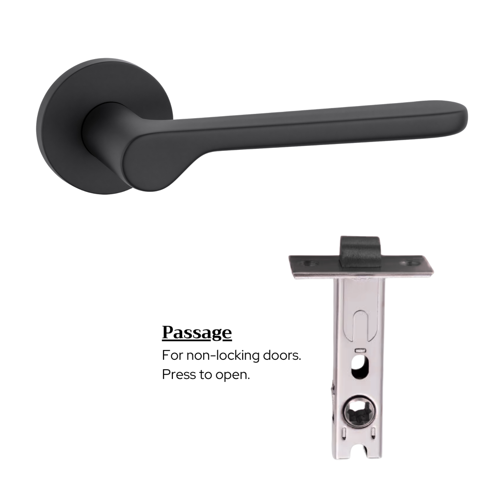The Cannes — Smooth Solid Brass Handle Set