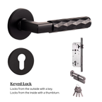 The Amalfi — Faceted Solid Brass Handle Set