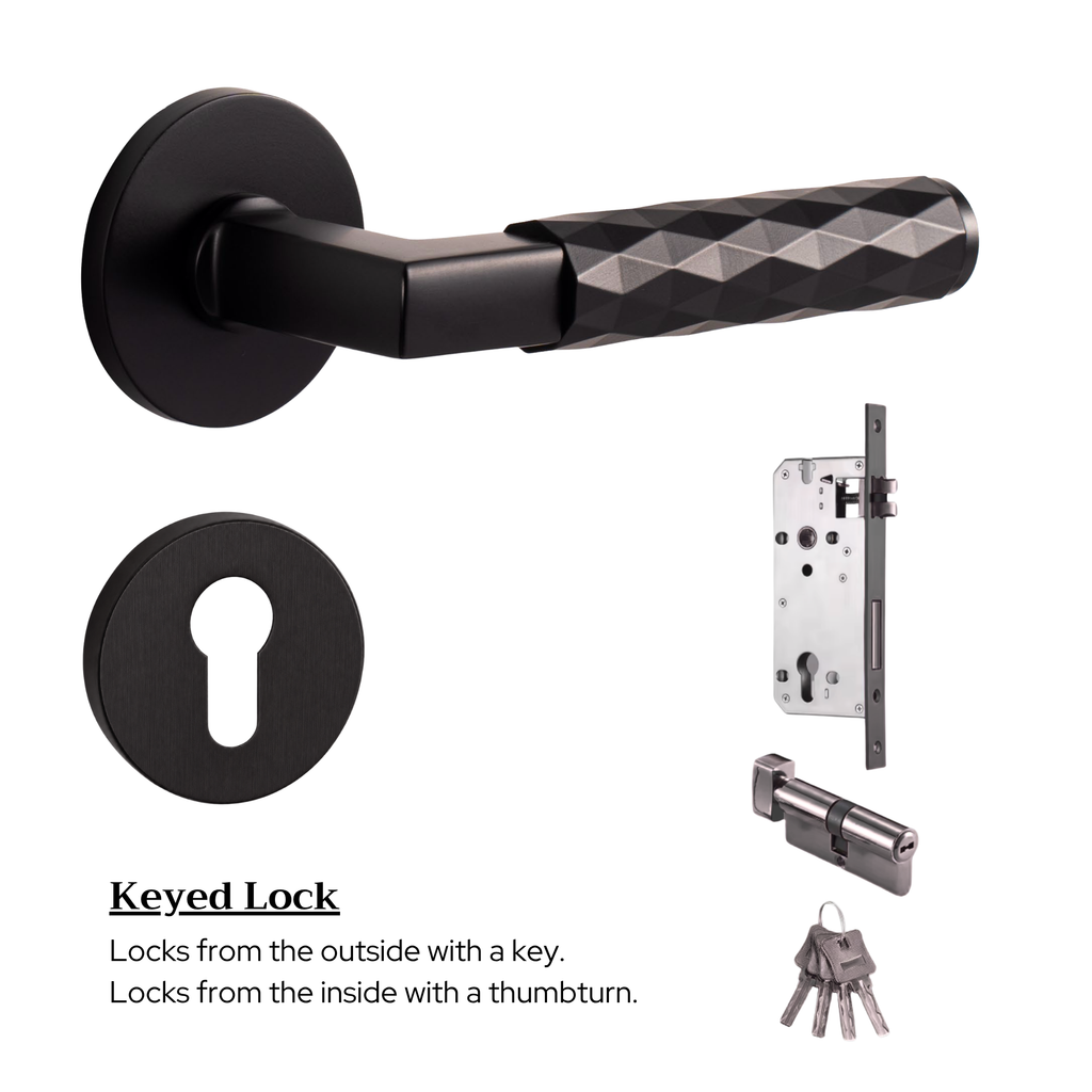 The Bristol — Faceted Solid Brass Handle Set
