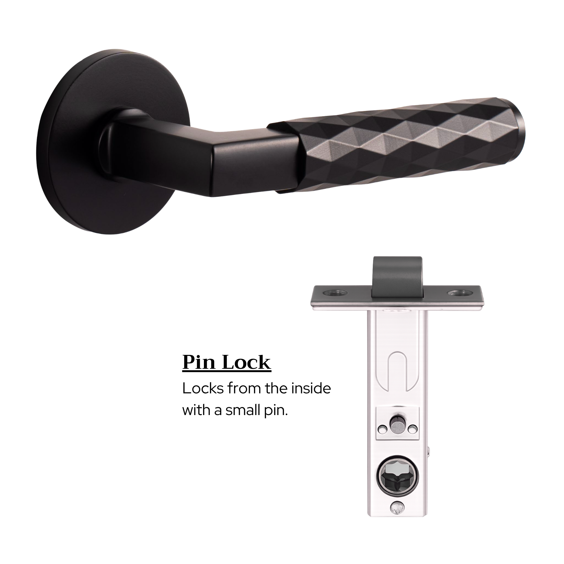 The Amalfi — Faceted Solid Brass Handle Set