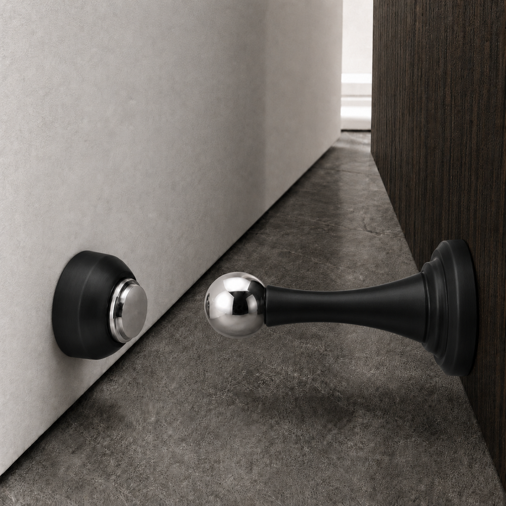 Orb Magnetic Brass Door Stop