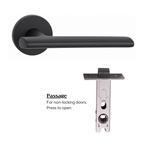 The Langley — Smooth Solid Brass Handle Set