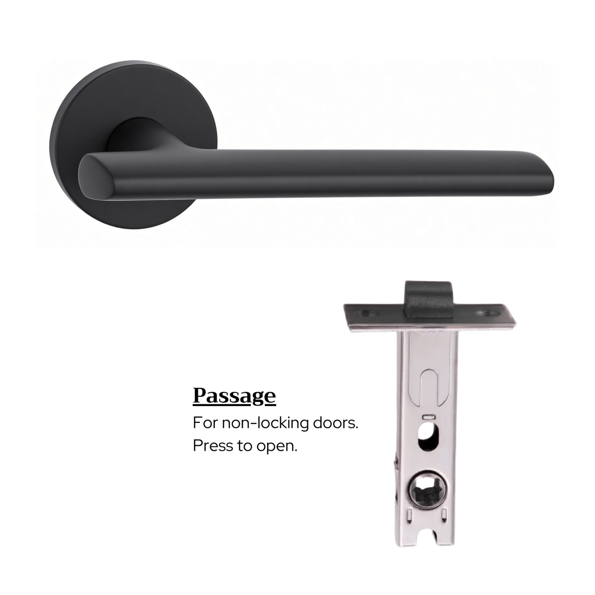 The Langley — Smooth Solid Brass Handle Set