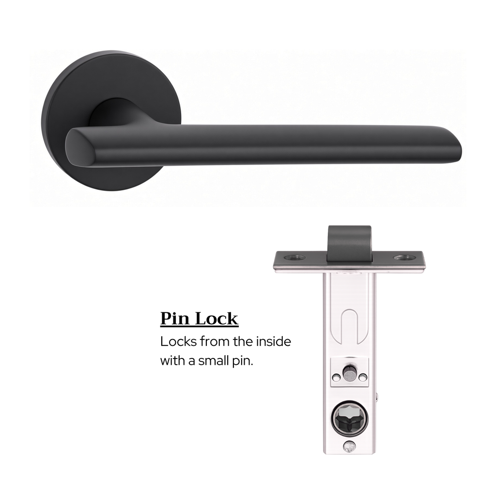 The Langley — Smooth Solid Brass Handle Set