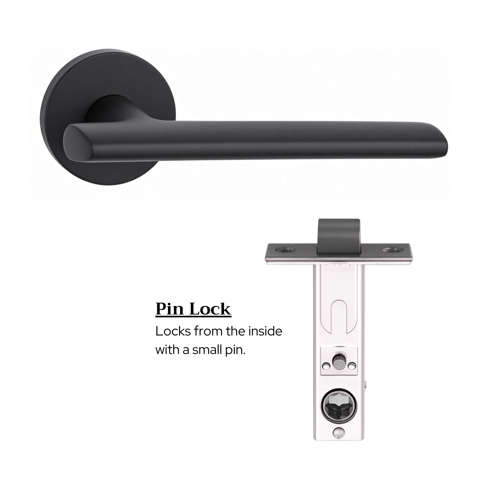 The Langley — Smooth Solid Brass Handle Set