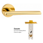 The Langley — Smooth Solid Brass Handle Set