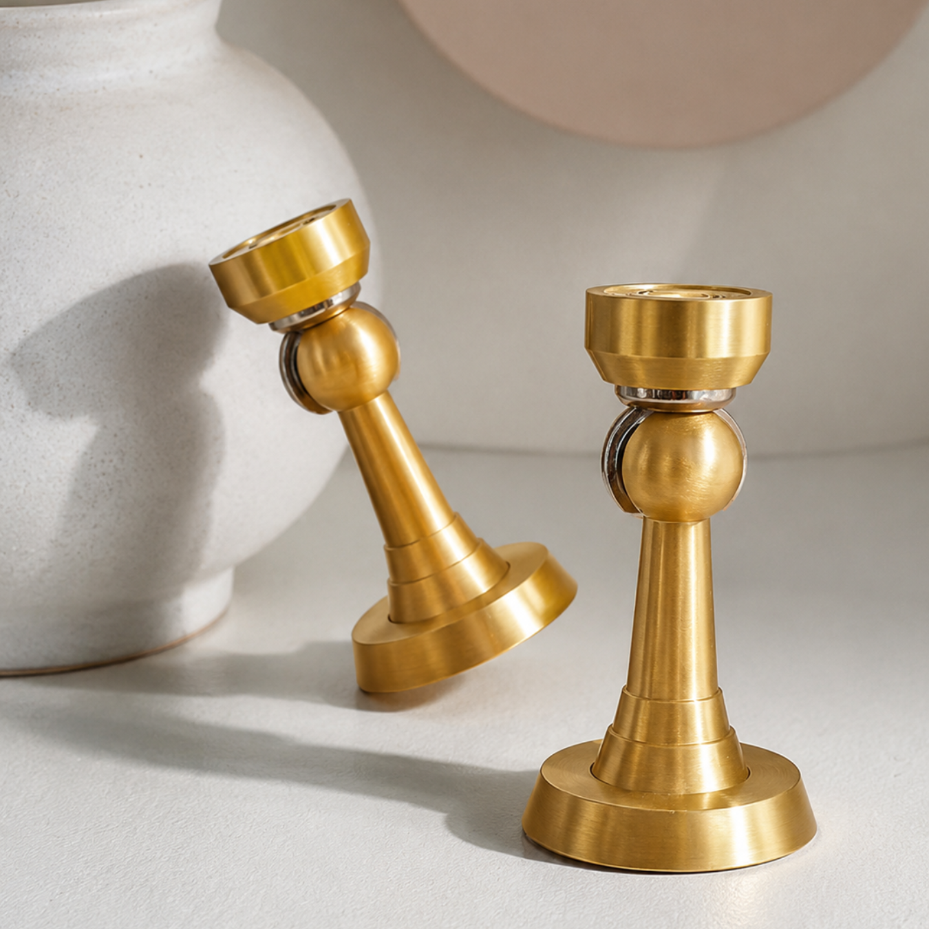 Magnetic Brass Pedestal Door Stop