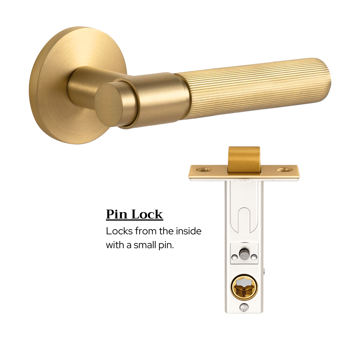 The Marbella — Reeded Solid Brass Handle Set