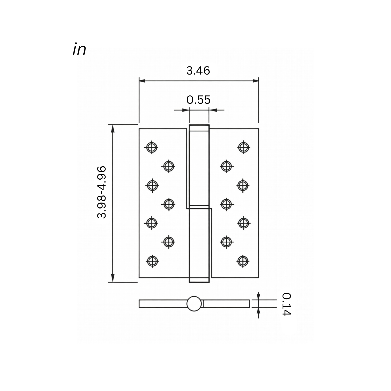 Plain Butt Hinge Heavy Duty