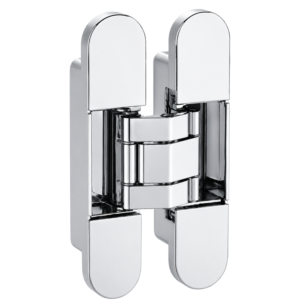 Concealed Brass Recessed Hinge — 5.31" × 1.10"