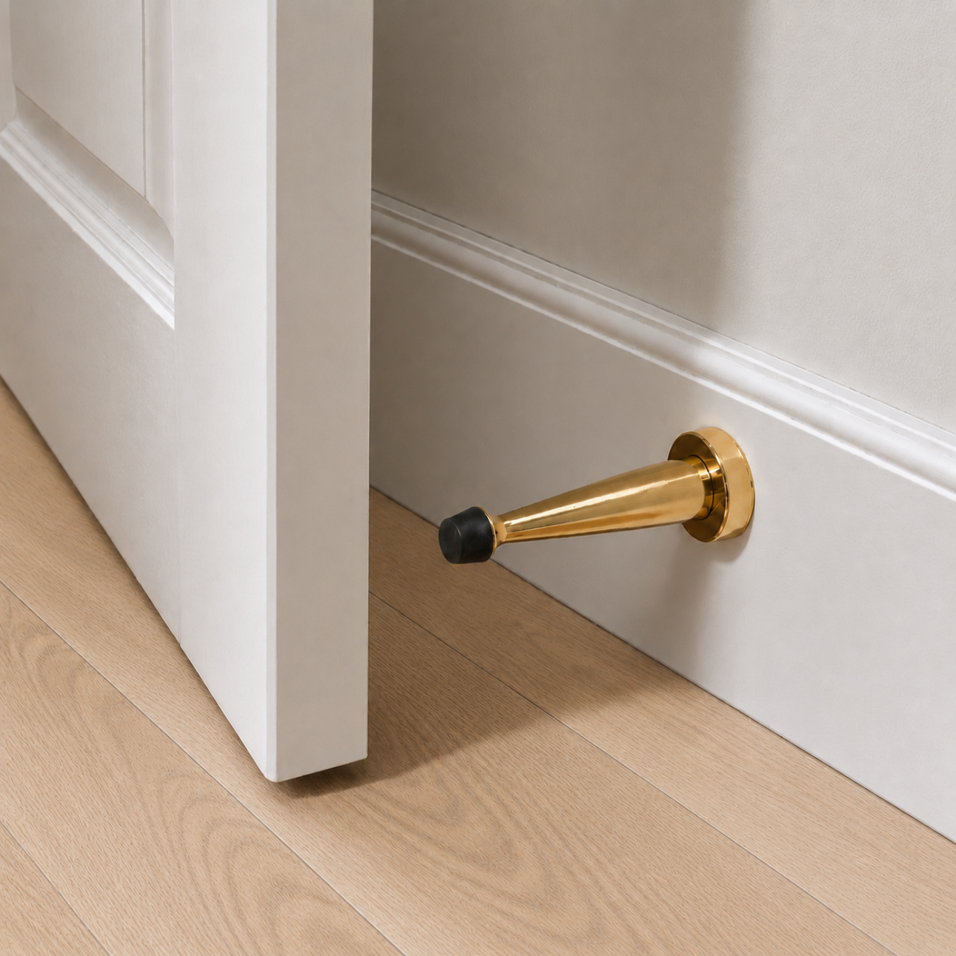 Tapered Brass Door Stop