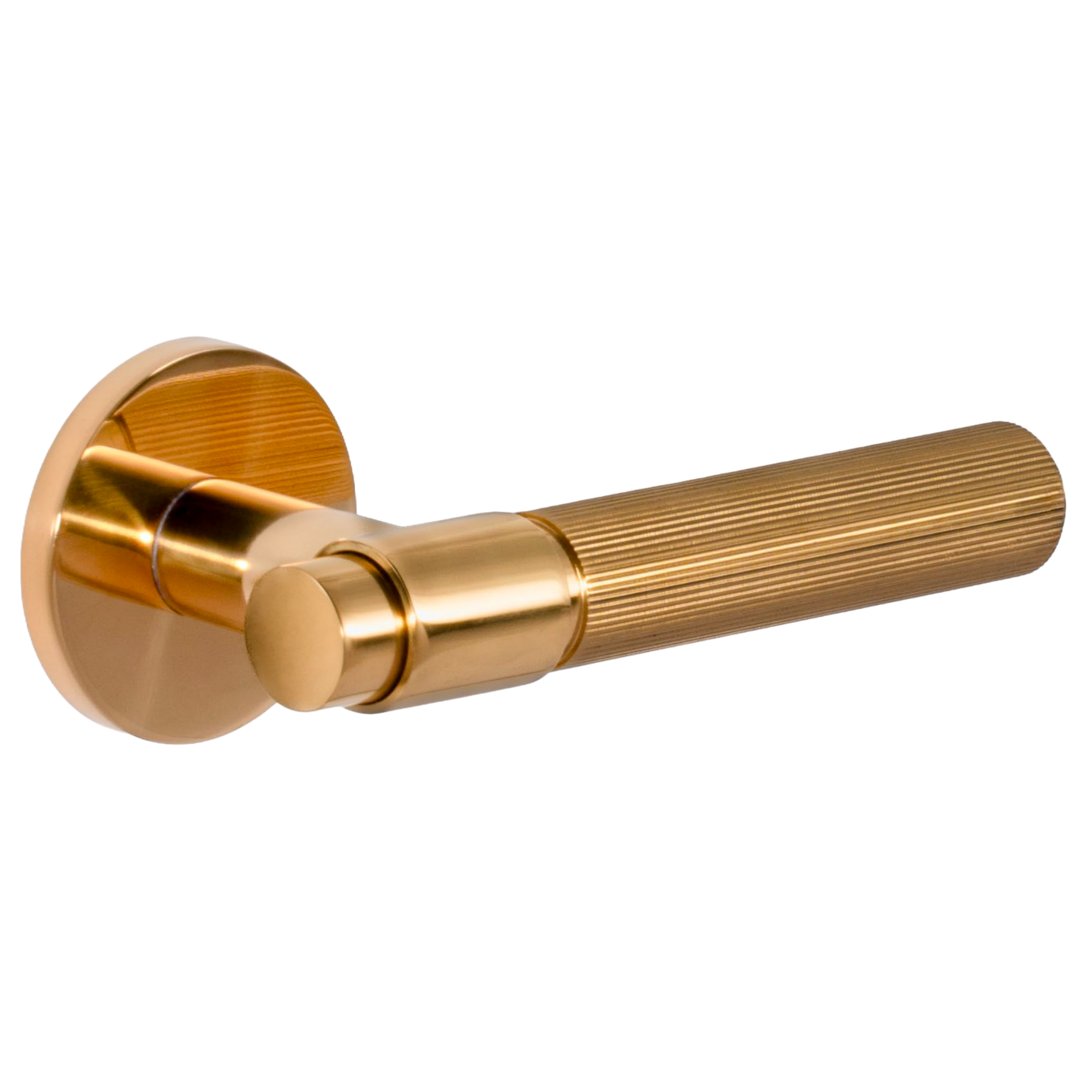 The Marbella — Reeded Solid Brass Handle Set