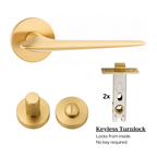 The Tilbury — Smooth Solid Brass Handle Set