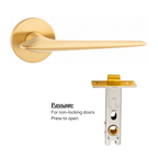 The Tilbury — Smooth Solid Brass Handle Set