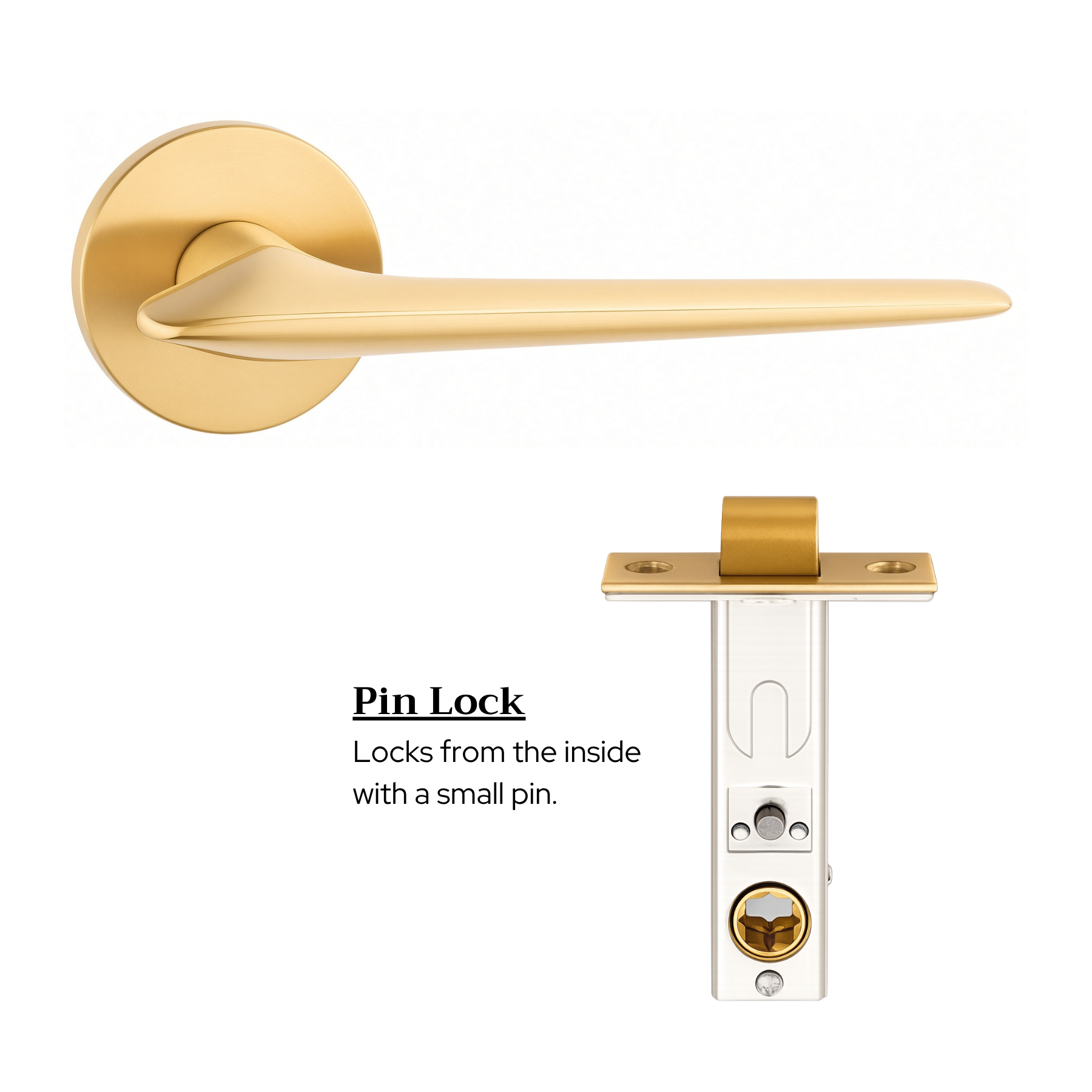 The Tilbury — Smooth Solid Brass Handle Set