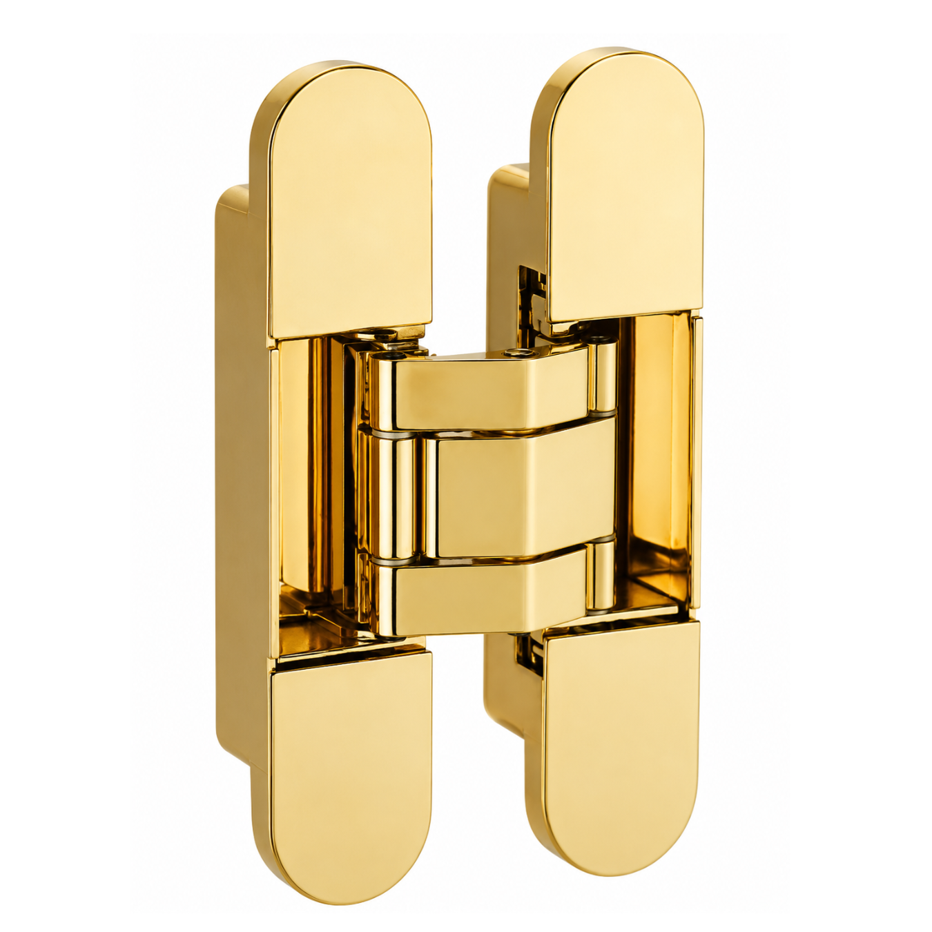 Concealed Brass Recessed Hinge — 5.31" × 1.10"