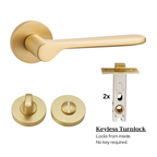 The Cannes — Smooth Solid Brass Handle Set