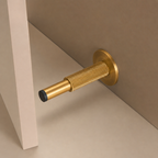 Knurled Brass Cylinder Door Stop