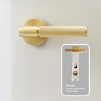 The Marbella — Reeded Solid Brass Door Handle Set