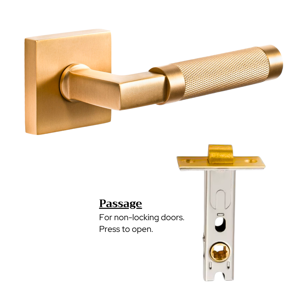 The Valencia — Knurled Solid Brass Handle Set