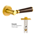 The Balmoral — Rosewood & Solid Brass Handle Set
