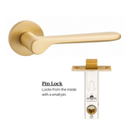 The Cannes — Smooth Solid Brass Handle Set
