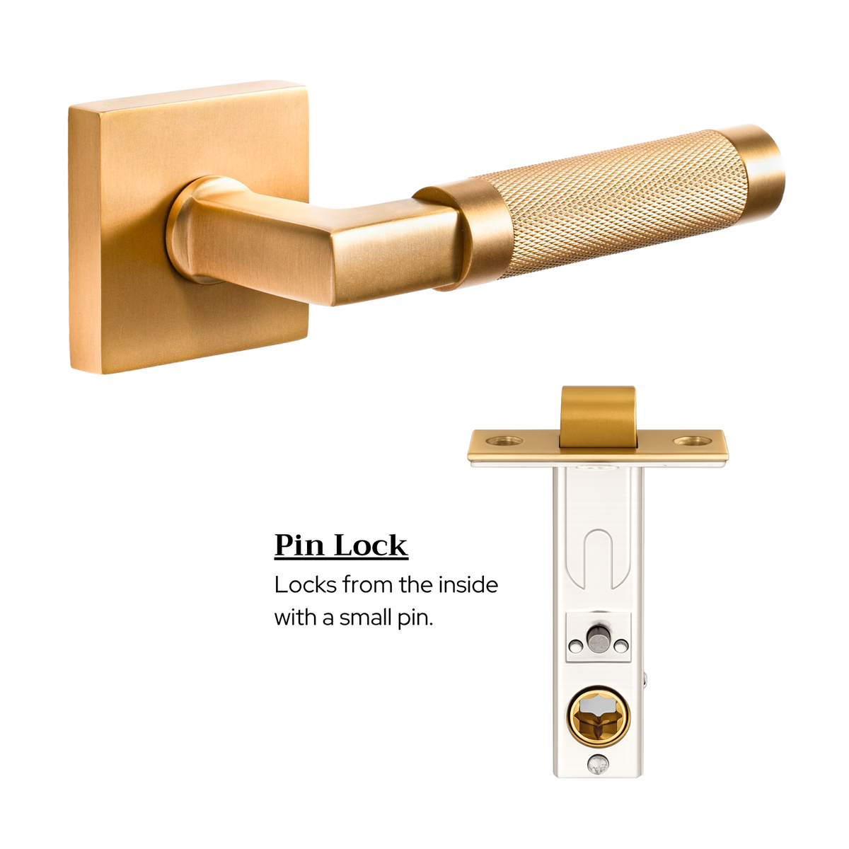 The Valencia — Knurled Solid Brass Handle Set