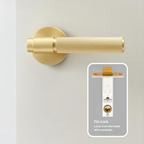 The Marbella — Reeded Solid Brass Door Handle Set